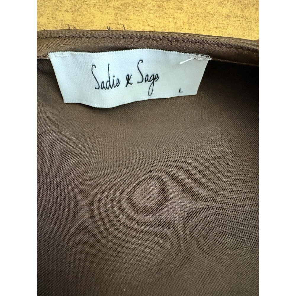 Sadie & Sage Warm‎ Tea Dolman Sleeve Mini Dress Brown Size Large - Picture 5 of 5
